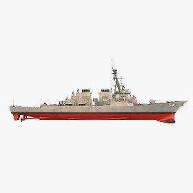 USS Curtis Wilbur LOD 1 3D